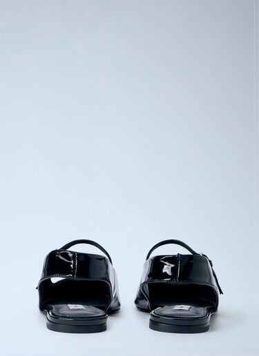 TOTEME Patent Leather Slingback Flats Black tot0264043