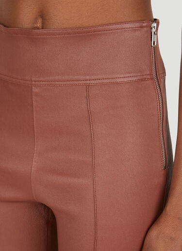 Helmut Lang Leather Pants Brown hlm0249004