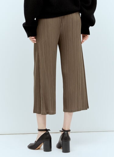 Pleats Please Issey Miyake Monthly Colors: March Pants Khaki plp0256007