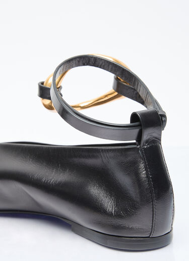 Jil Sander 皮革芭蕾平底鞋 黑色 jil0255038