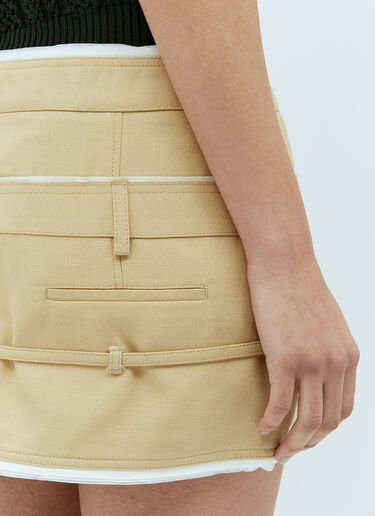 Jacquemus 라 미니 쥐프 카라코 스커트 베이지 jac0254001