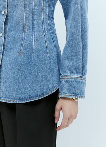 Chloé Corset-Detail Western Shirt Blue chl0255017