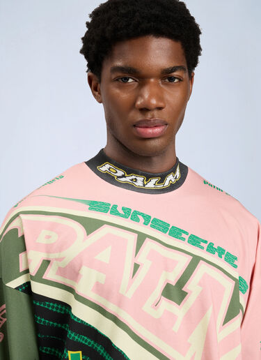 Palm Angels Racing Loose Long-Sleeved T-Shirt Green pma0164150