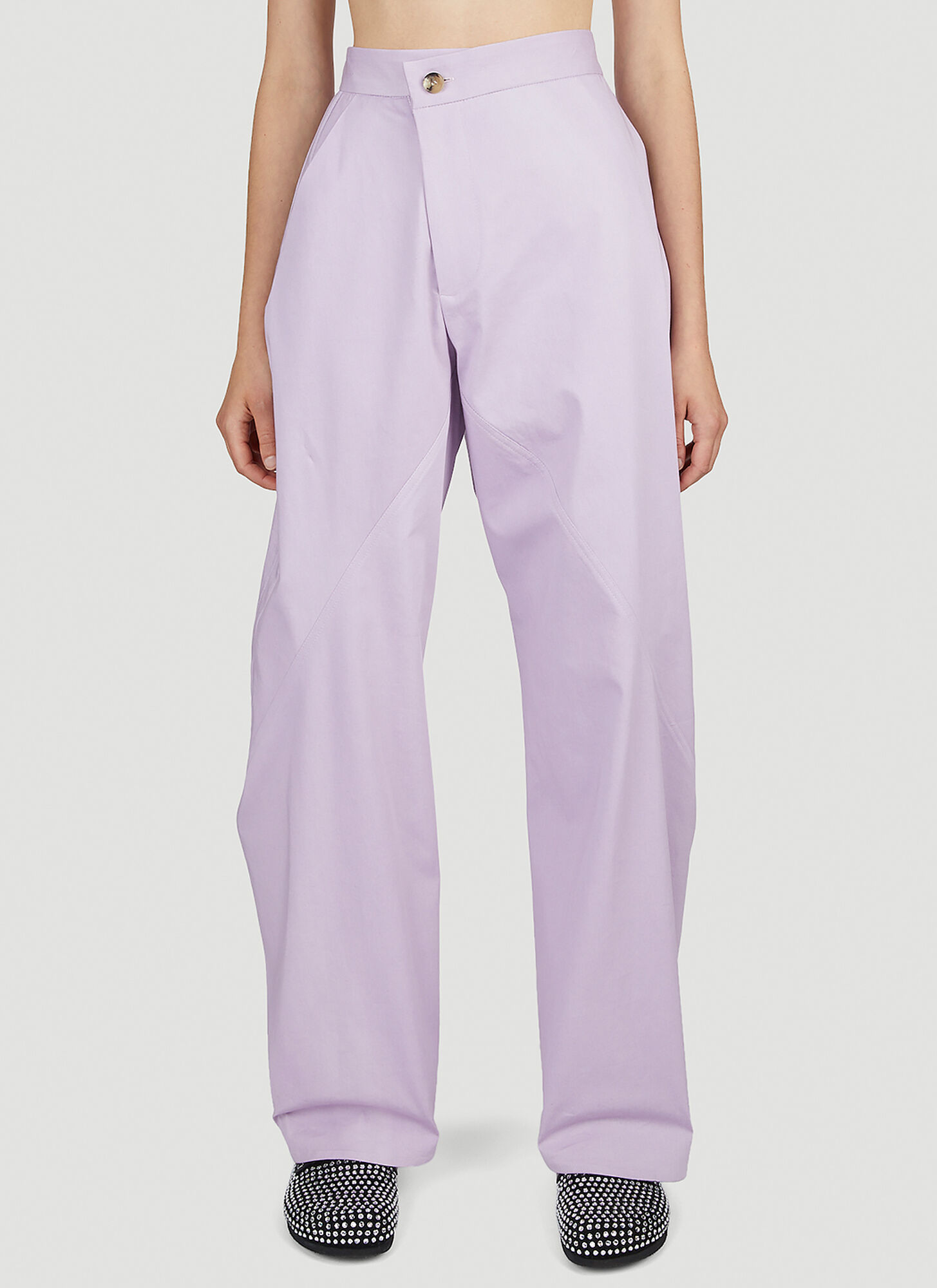 Jw Anderson Twisted Workwear Pants Female Lilac