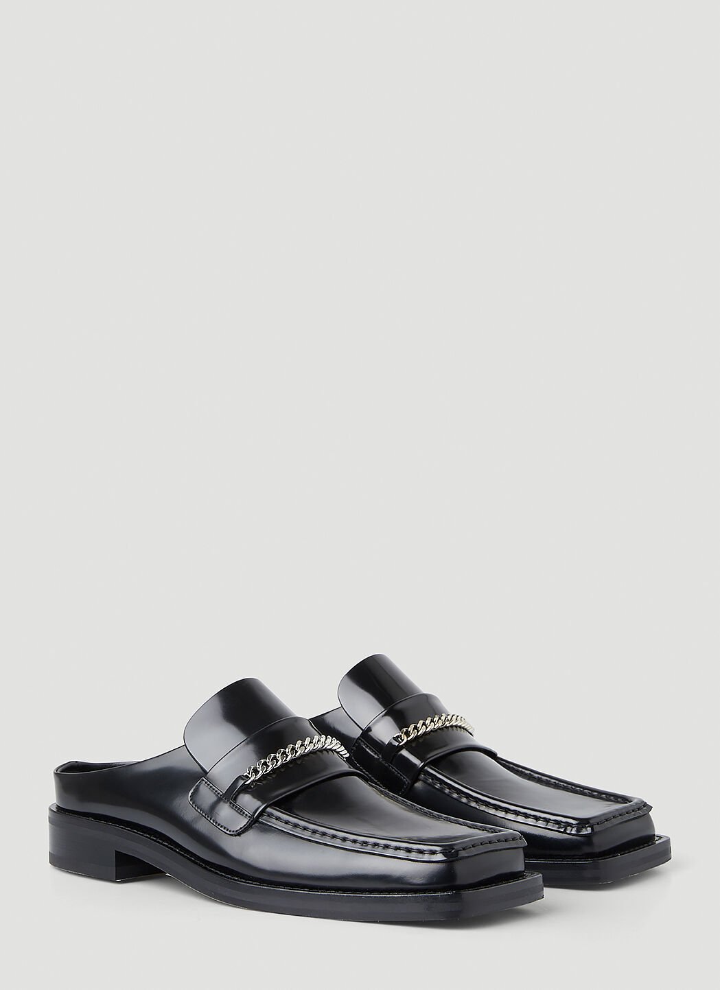 Martine Rose Square Toe Mules in Black LN CC