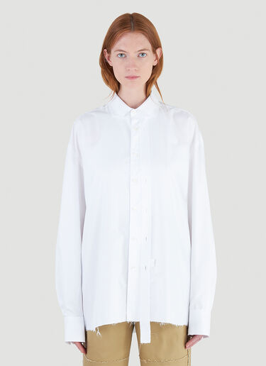 Ader Error Raw-Edge Shirt White adr0344001