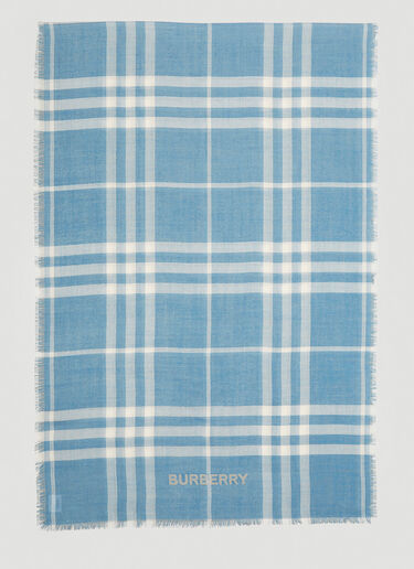 Burberry Check Lightweight Scarf Blue bur0252052