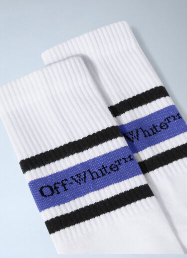 Off-White Striped Bookish Socks White ofw0160102
