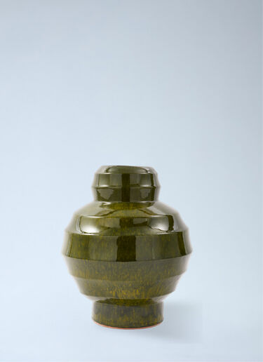 Geometric Ceramic Vase POLSPOTTEN Geometric Ceramic Vase Green wps0692007
