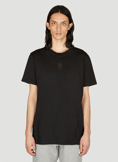 Moncler 徽标刺绣 T 恤 黑色 mon0154031
