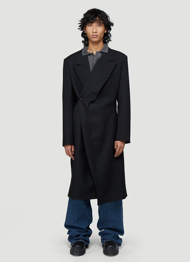 Y/Project Classic Twisted Lapel Coat Black ypr0344001