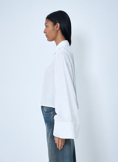 MM6 Maison Margiela Button-Down Shirt With Long Flared Sleeves White mmm0264006