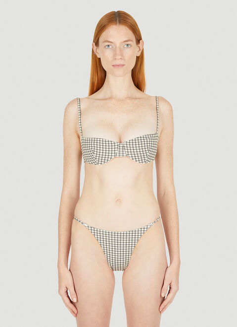 Ziah Bardot Balcony Bikini Top Grey zia0253001