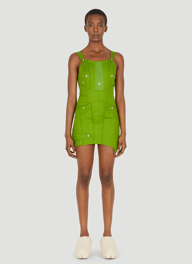 Acne Studios Fitted Strap Dress Green acn0248010