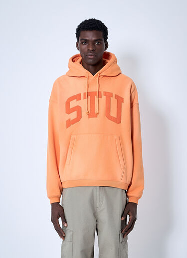 Stüssy ロゴモチーフ フード付きスウェットシャツ  オレンジ sts0160010
