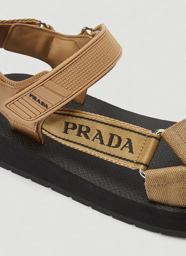 Prada Nomad Touch-Fastening Sandals Beige pra0239024