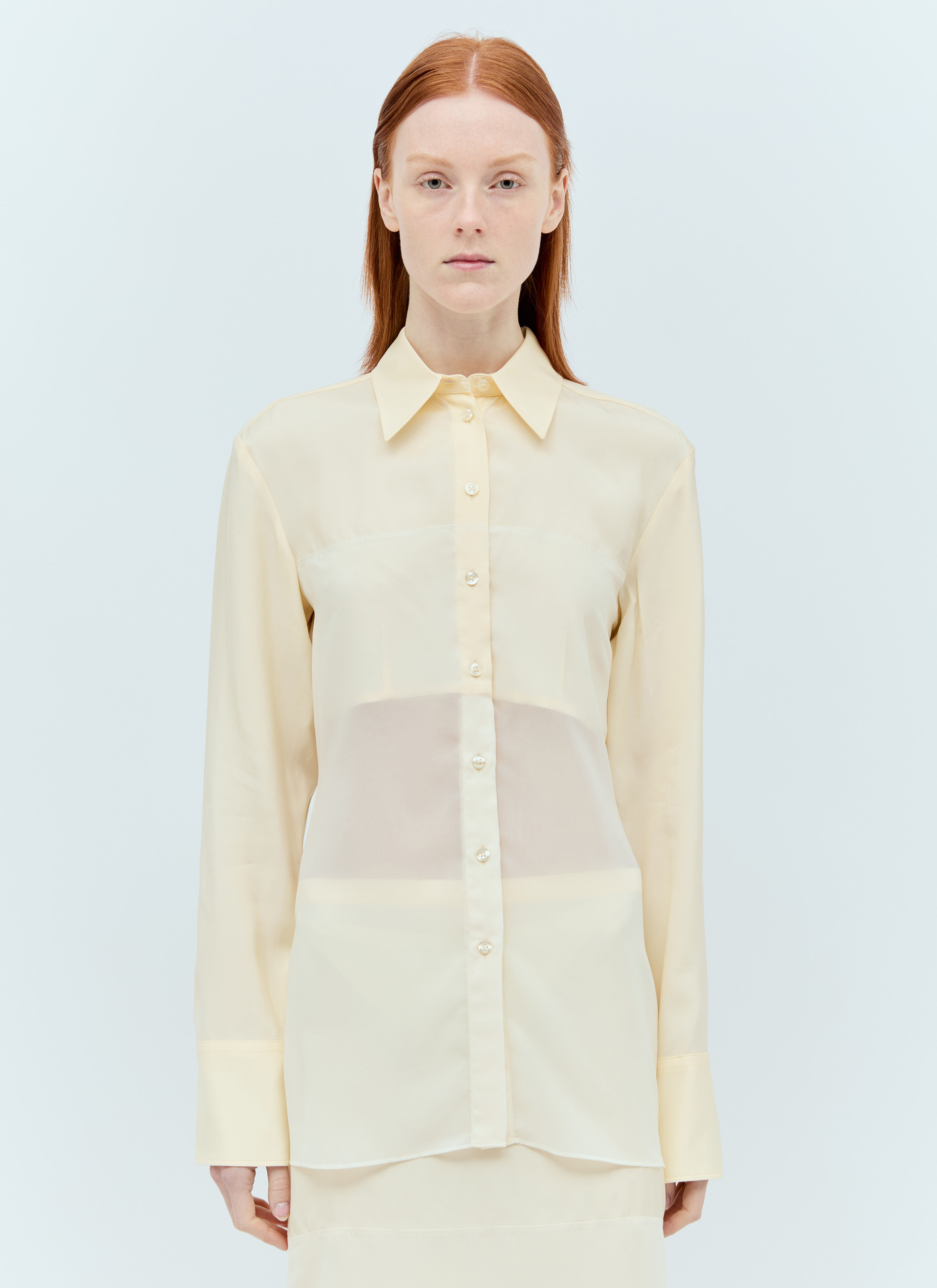 Balenciaga Double-Layer Shirt Grey bal0253004
