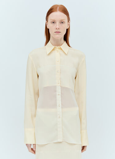 Sportmax 더블 레이어 셔츠  화이트 spx0256001