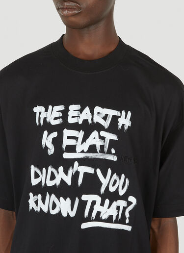 VETEMENTS Flat Earth T恤 黑 vet0150015