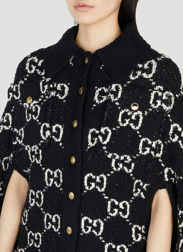 Gucci GG Jacquard Cape Jacket Black guc0251217