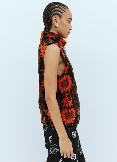 Chopova Lowena Sunflower Soft-Fleece Vest Orange cho0254008