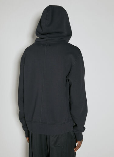 ディストレス加工のロゴプリントスウェットシャツ MM6 Maison Margiela ディストレス加工のロゴプリントスウェットシャツ ブラック mmm0154004