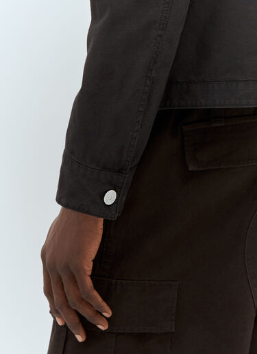 Stone Island Canvas Overshirt Black sto0158033