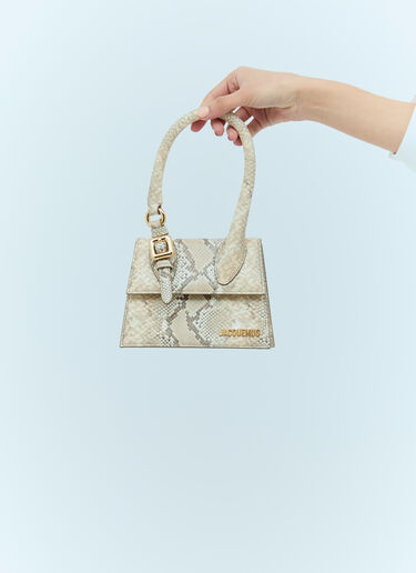 Jacquemus Le Chiquito Moyen Bouclé Handbag Beige jac0256087