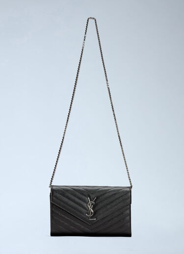 Saint Laurent YSL Monogrammed Wallet Bag Black sla0230038