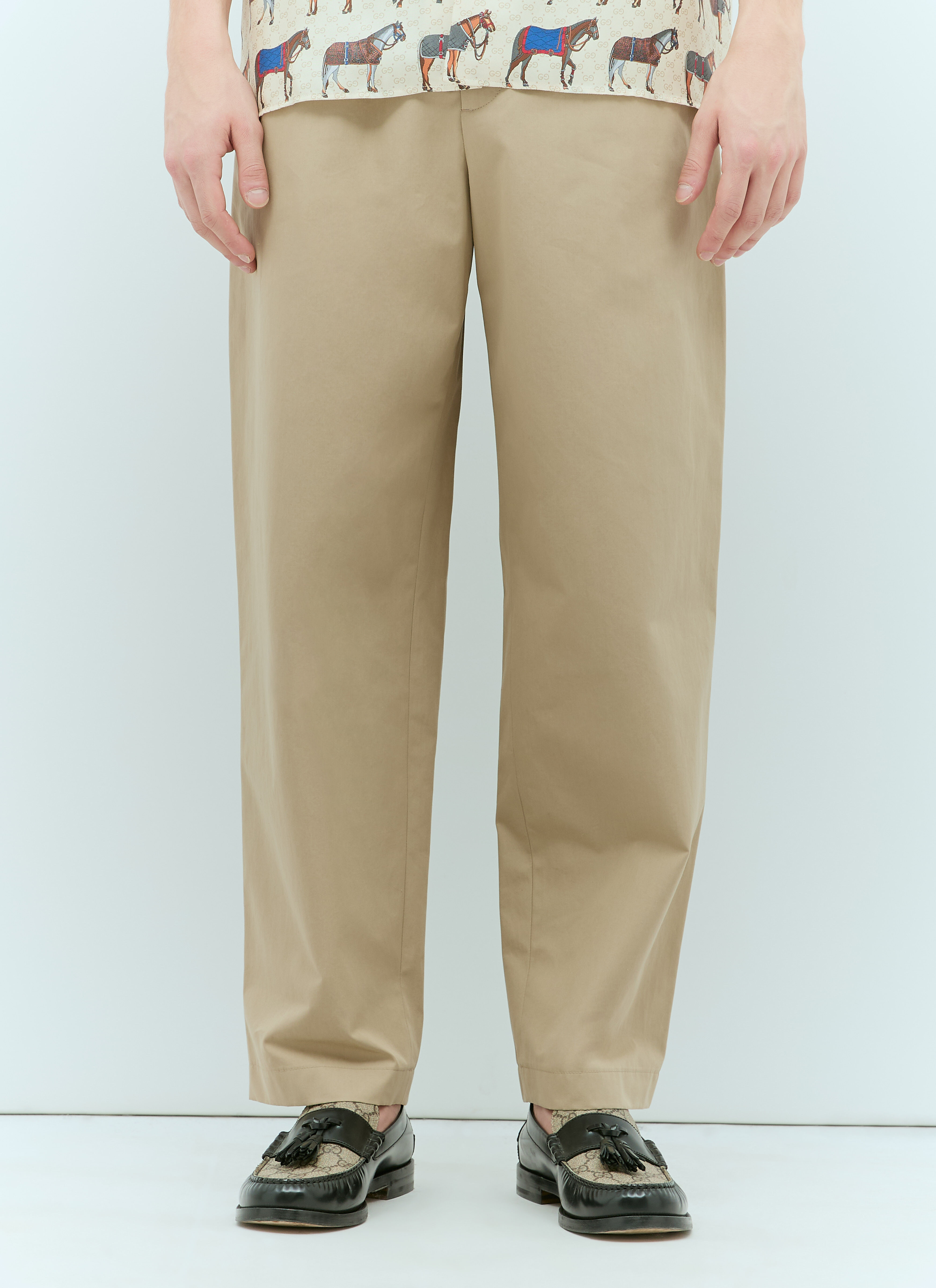 Gucci Heavy Cotton Poplin Pants Beige guc0155035