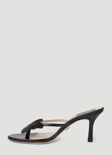 Blumarine Butterfly Heeled Sandals Black blm0252015