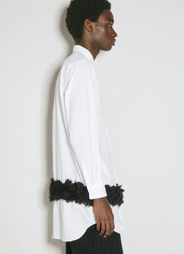 Comme des Garçons Homme Plus 人造毛皮下摆衬衫 白色 hpl0154009