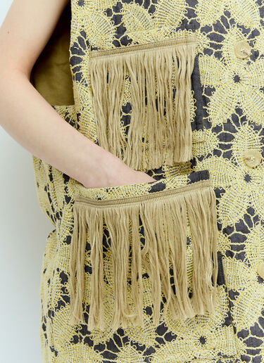 Song for the Mute Embroidered Vest Yellow sfm0256002