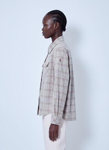 LN-CC® - Moncler Grenoble: Checked Button-Up Shirt - Beige Moncler Grenoble Checked Button-Up Shirt Beige mog0265009