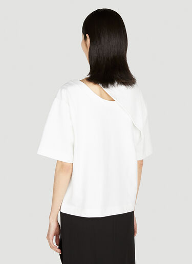 Alexander McQueen 슬래시 컷 티셔츠 White amq0251091