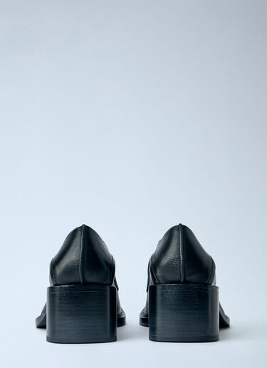 LN-CC® - Capasa Milano: Block Heel Leather Derbies - Black Capasa Milano Block Heel Leather Derbies Black cps0266004