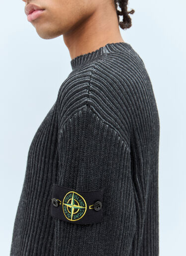 Stone Island Dual-Tone Sweater Black sto0158039