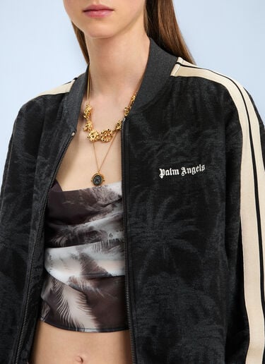 Palm Jacquard Track Jacket Palm Angels Palm Jacquard Track Jacket Black pma0260068