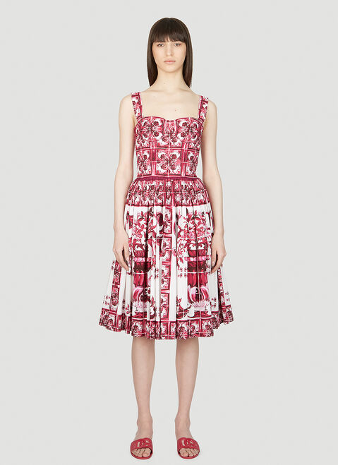 Gucci Majolica Print Dress Khaki guc0253078