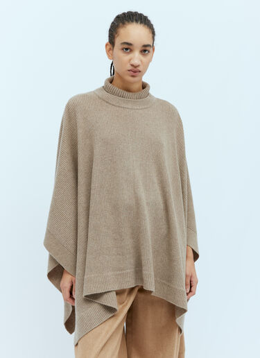 Max Mara Cashmere Oversized Poncho Beige max0254082