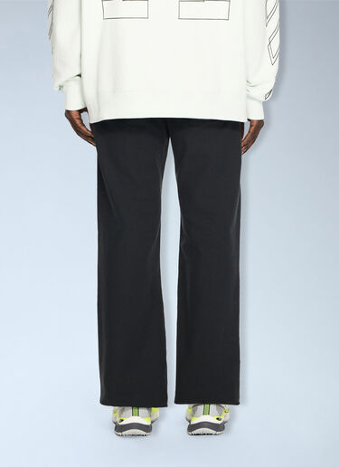 LN-CC® - Off-White: Half Arrow Slim Relaxed Pants - Black Off-White Half Arrow Slim Relaxed Pants Black ofw0164455