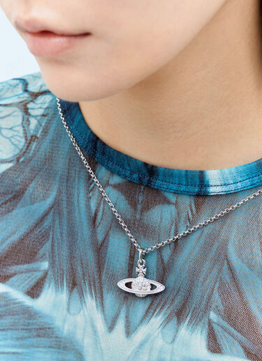 Vivienne Westwood Mini Bas Relief Necklace Silver vww0356006