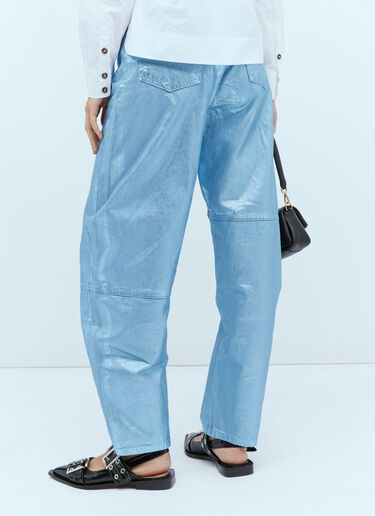 GANNI Foil Stary Denim Jeans Blue gan0254010