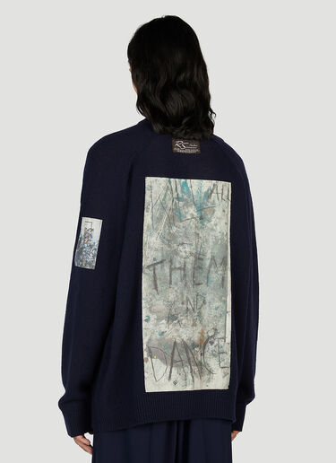 Raf Simons Graphic Patch Sweater Navy raf0152013