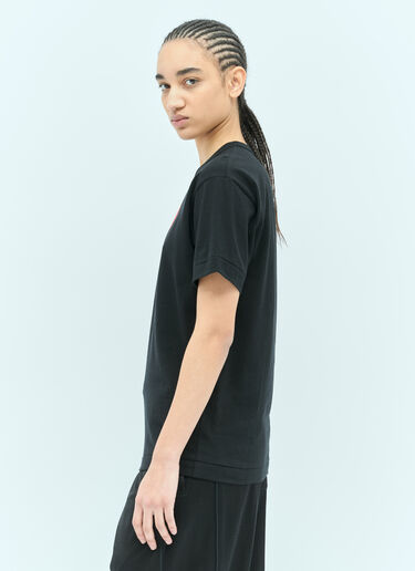 Comme Des Garçons PLAY ロゴプリントTシャツ ブラック cpl0355010