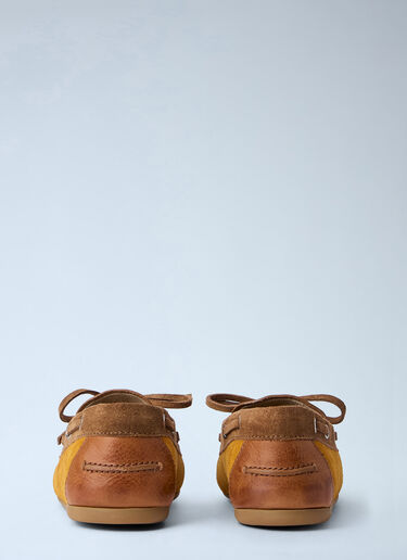 Miu Miu Suede Boat Shoes Brown miu0264030