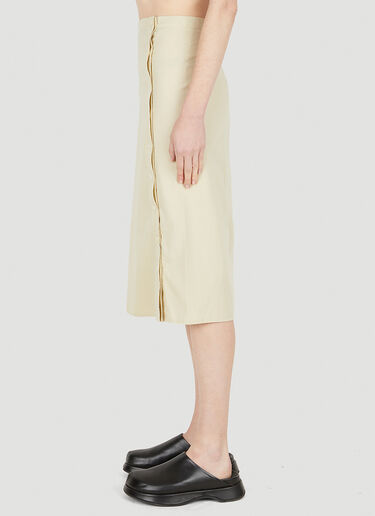 Lemaire Button Front Wrap Skirt Beige lem0248017