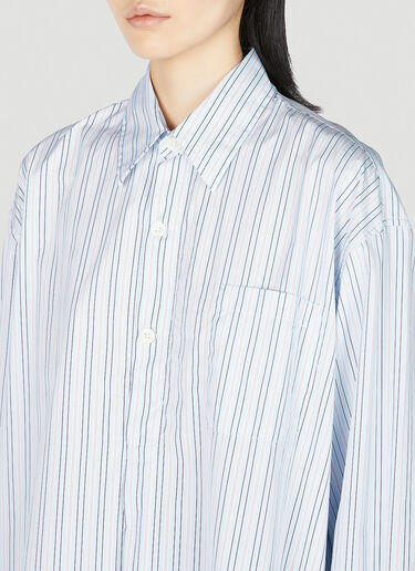 Our Legacy Popover Pinstripe Shirt Light Blue our0252010