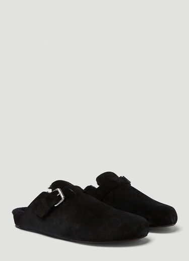 Isabel Marant Mirvinh Shearling Mules Black isb0149016