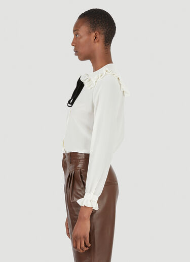 Saint Laurent Peter Pan Shirt White sla0245029
